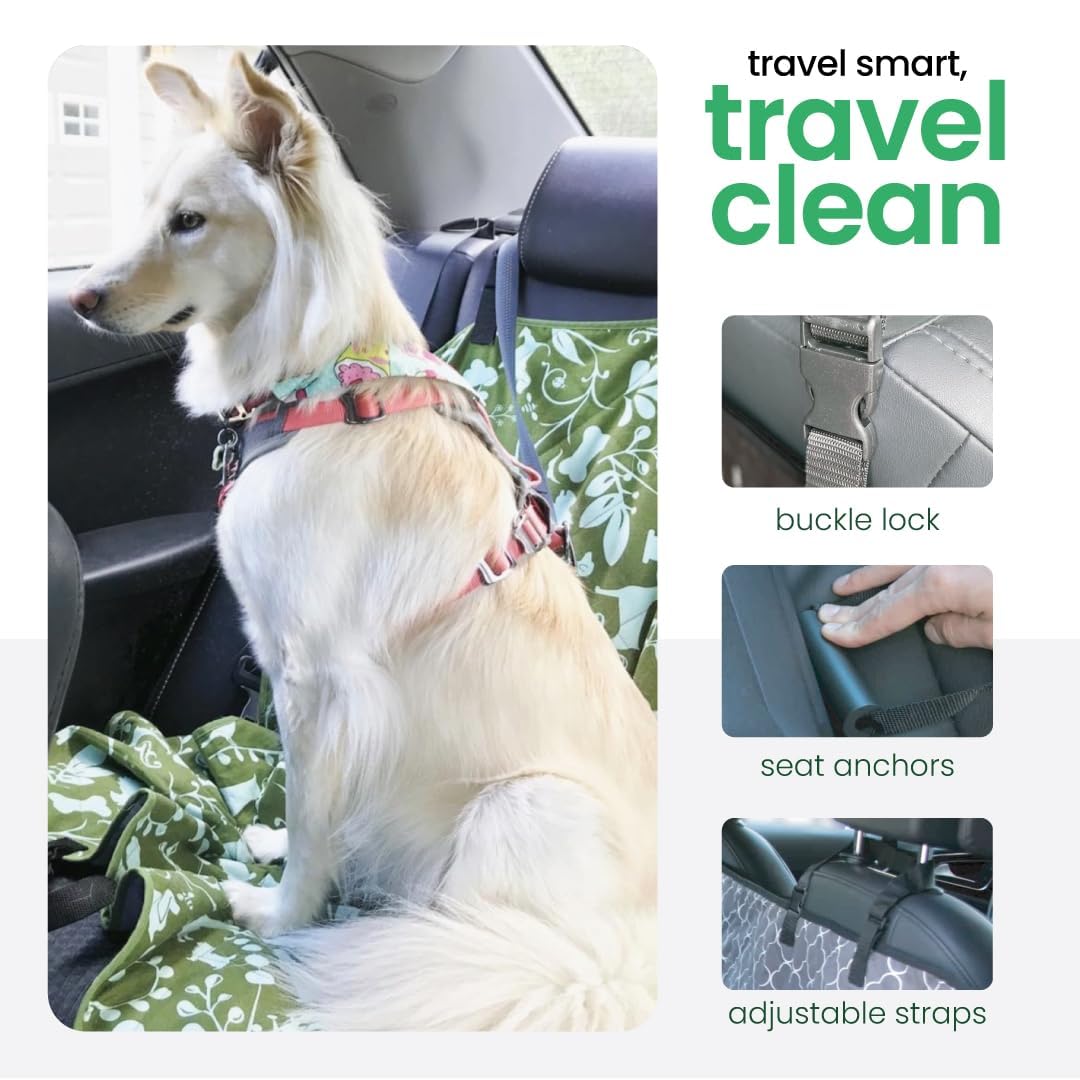 Molly Mutt seat anchors hold the cover in place through rough roads.