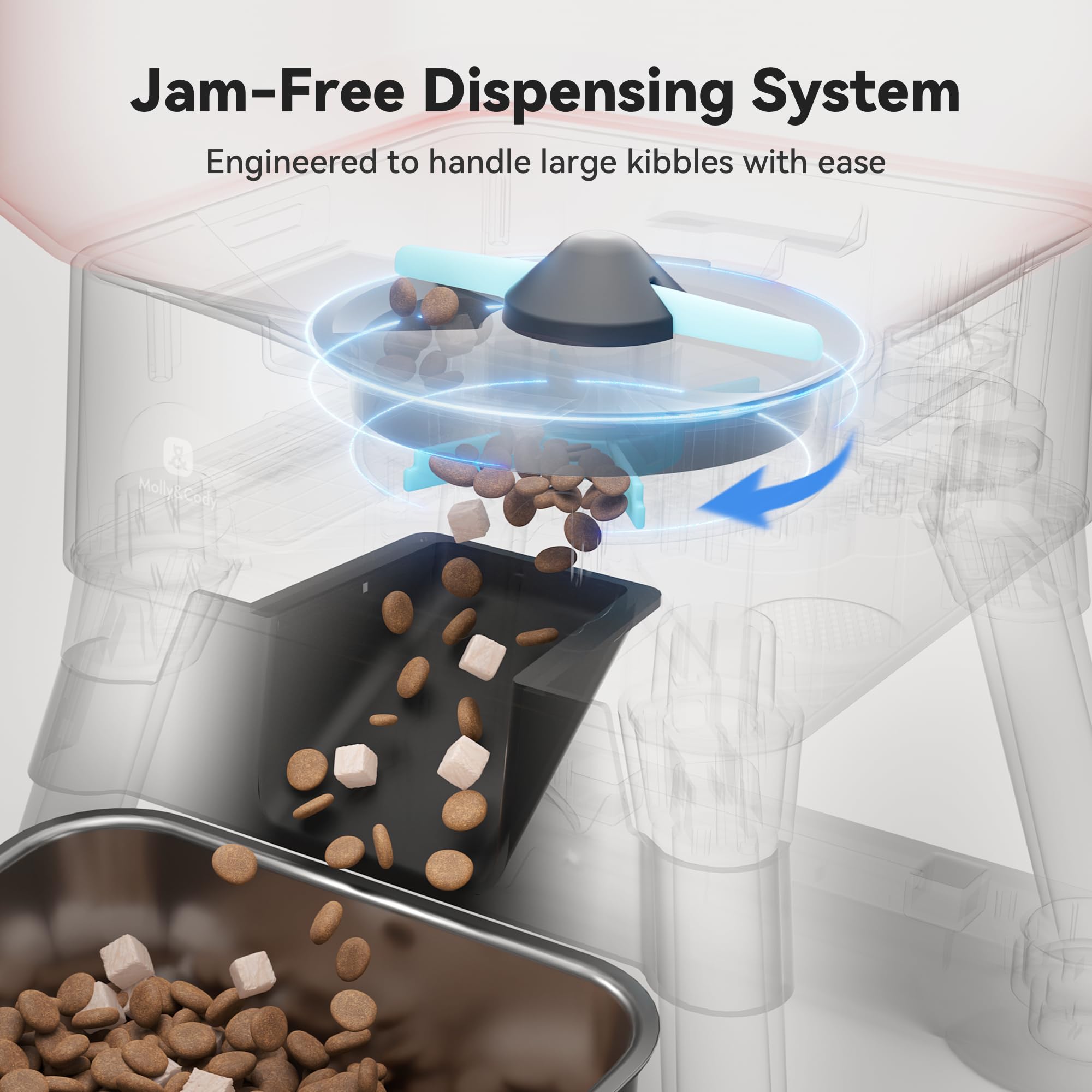MOLLY&CODY stainless-steel elevated bowl reduces neck strain during meals.