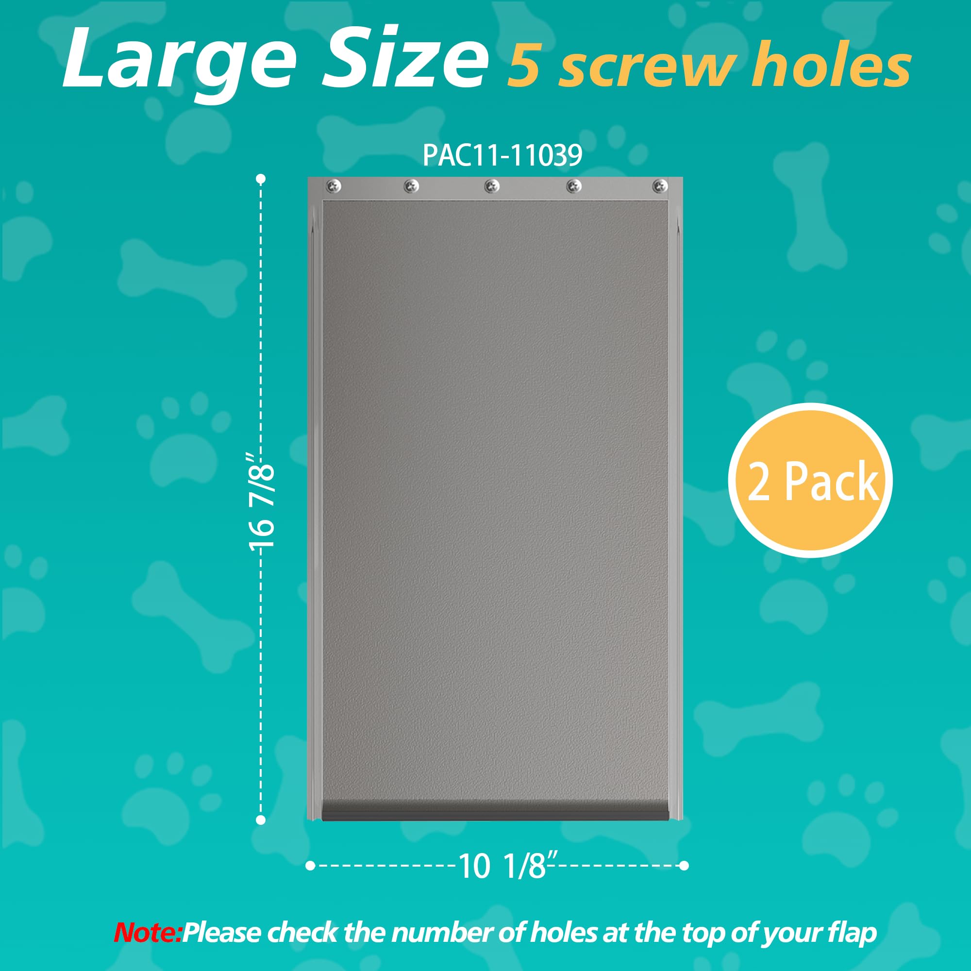 MOLYLY dog door flaps screws close-up showing quick installation.