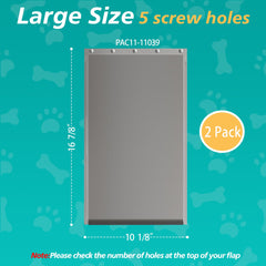 MOLYLY dog door flaps screws close-up showing quick installation.