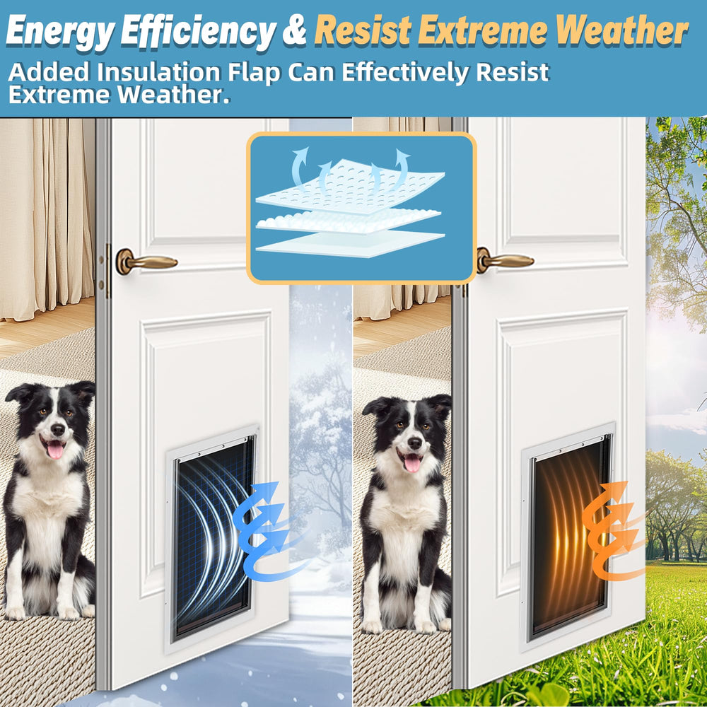 MOLYLY PAC11-11038 compatibility graphic showing seamless PetSafe Freedom door replacement