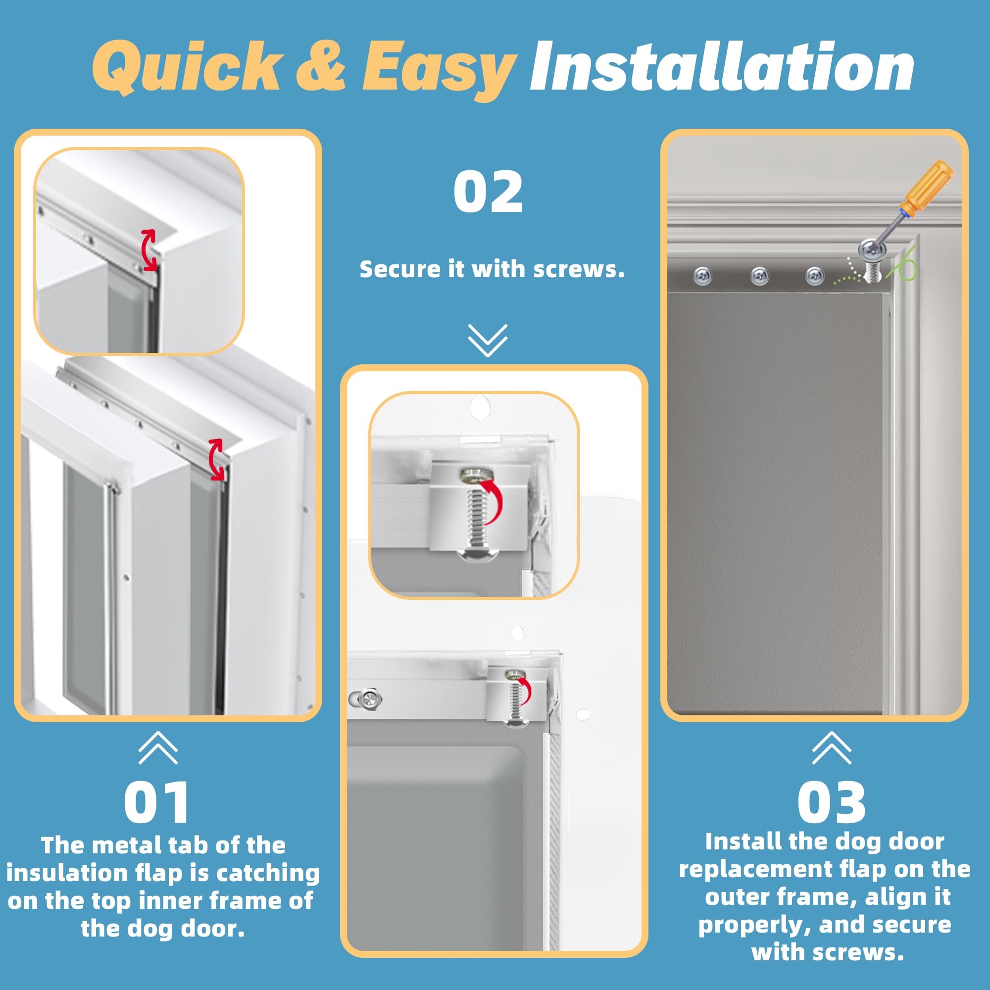 MOLYLY screw-in installation kit with simple hardware for quick setup