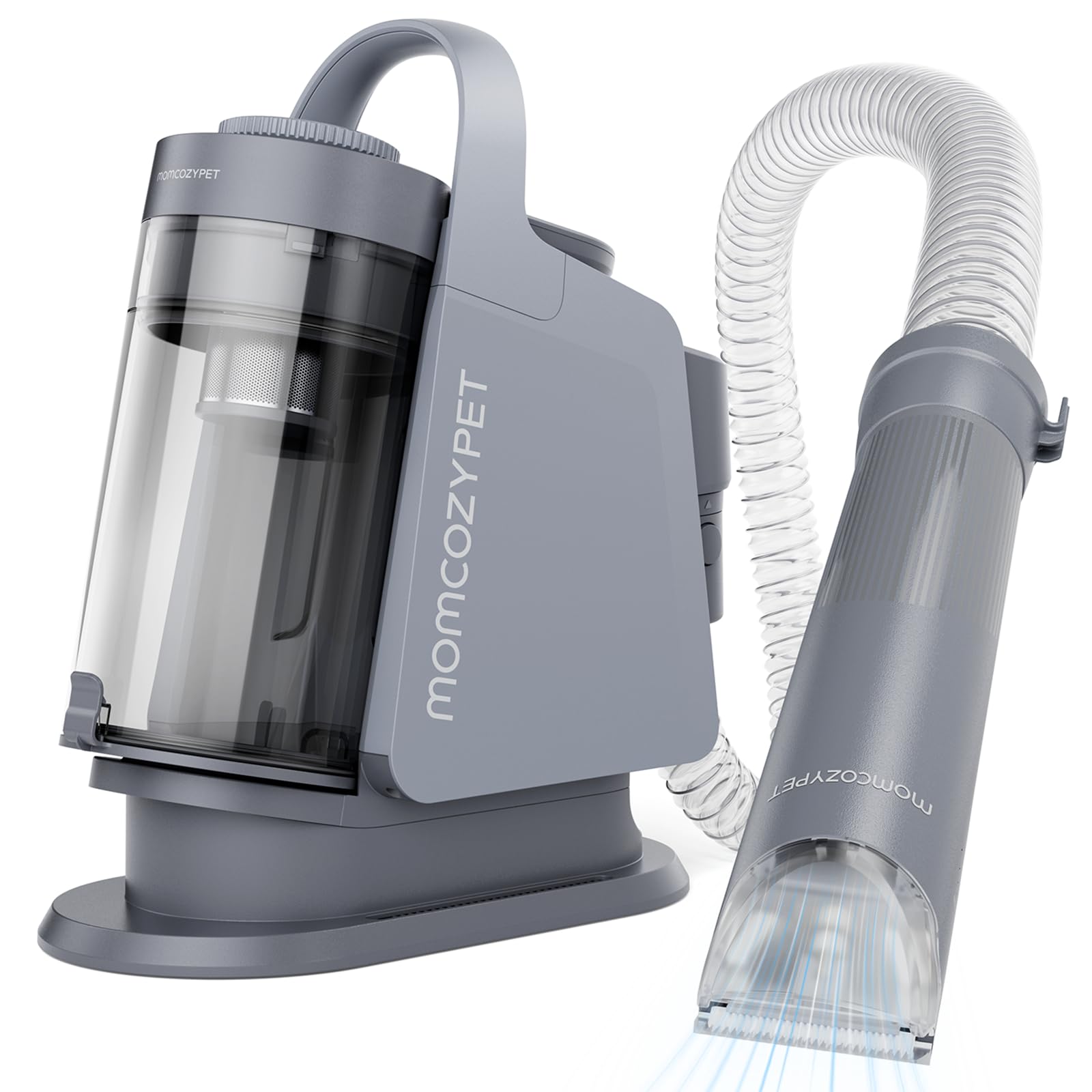 MomcozyPet FurEase grooming kit packaging shows all-in-one tools for at-home grooming.