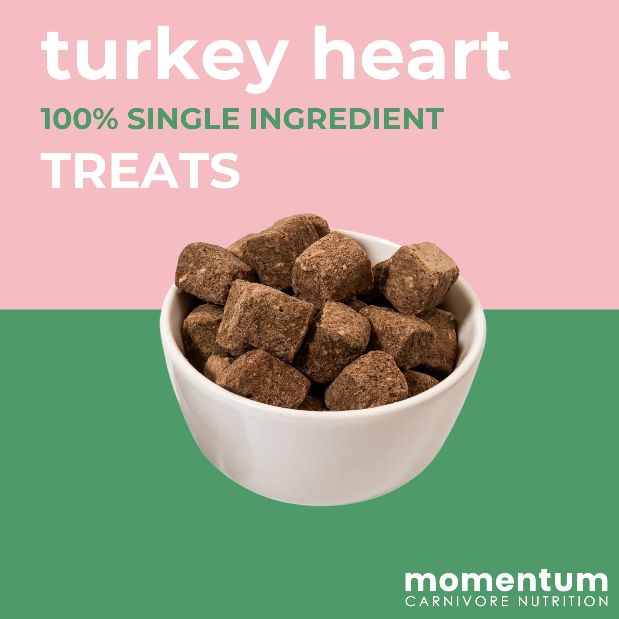 Momentum Carnivore USA-made treats indicate family-owned quality and trusted sourcing.