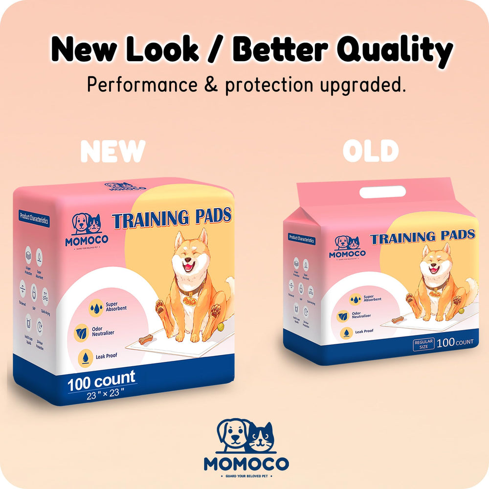 MoMoCo puppy pads 100-count bundle demonstrates long-lasting mess containment
