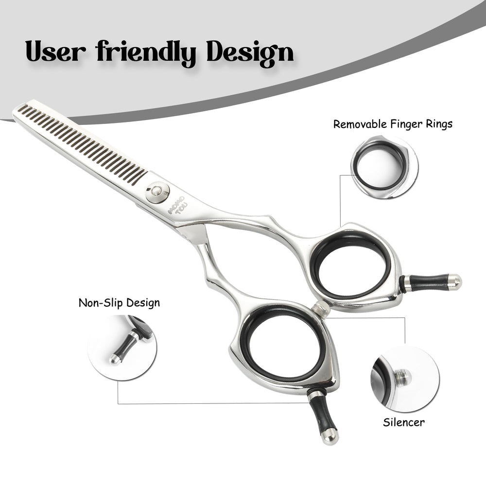 Momotou dog grooming scissors 5inch offset handle reduces hand fatigue during grooming