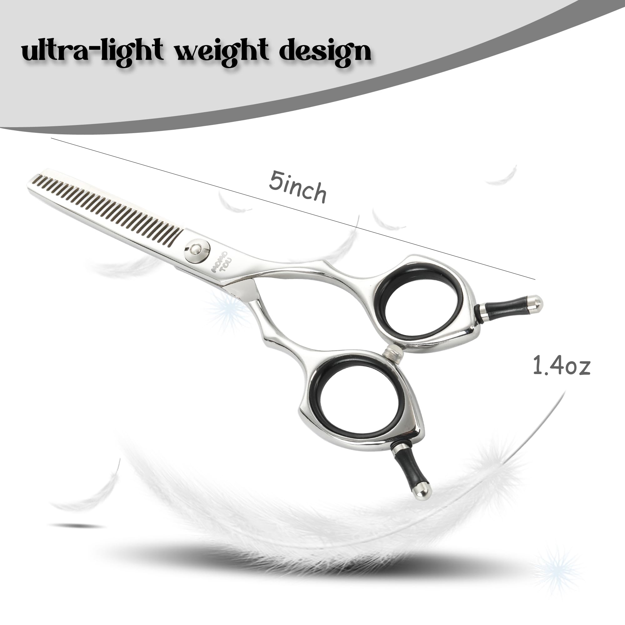 Momotou dog scissors adjustable screw lets you tailor tension for smoother cuts