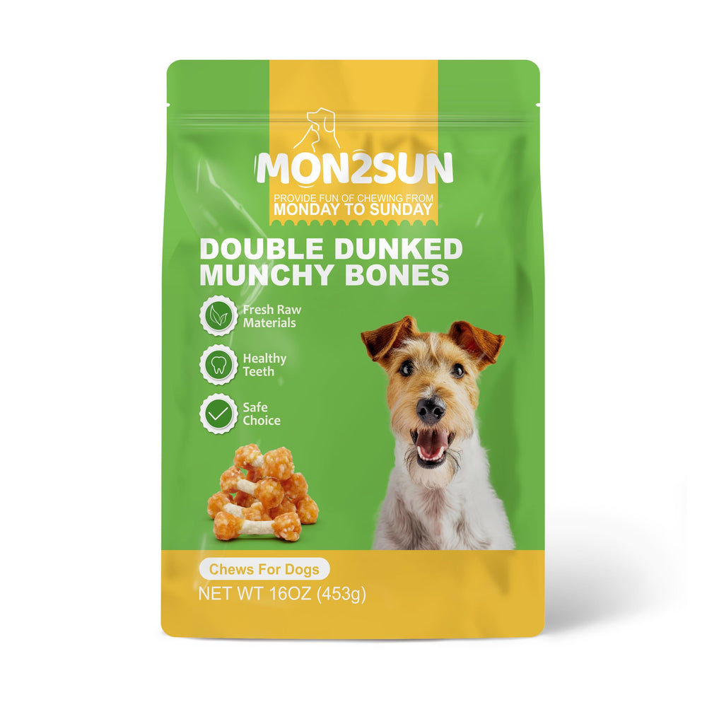 MON2SUN 2.5-inch dumbbell chew, sized for toy breeds.