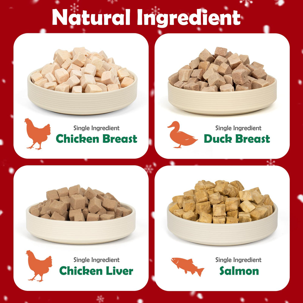 MON2SUN closeup of chicken flavor treats—protein-rich bite for training