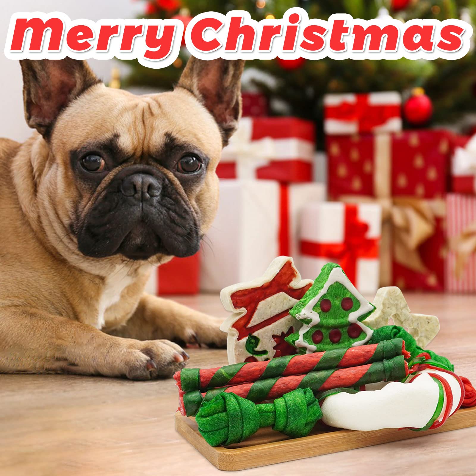 MON2SUN doughnut roll treat in stocking set for small dogs