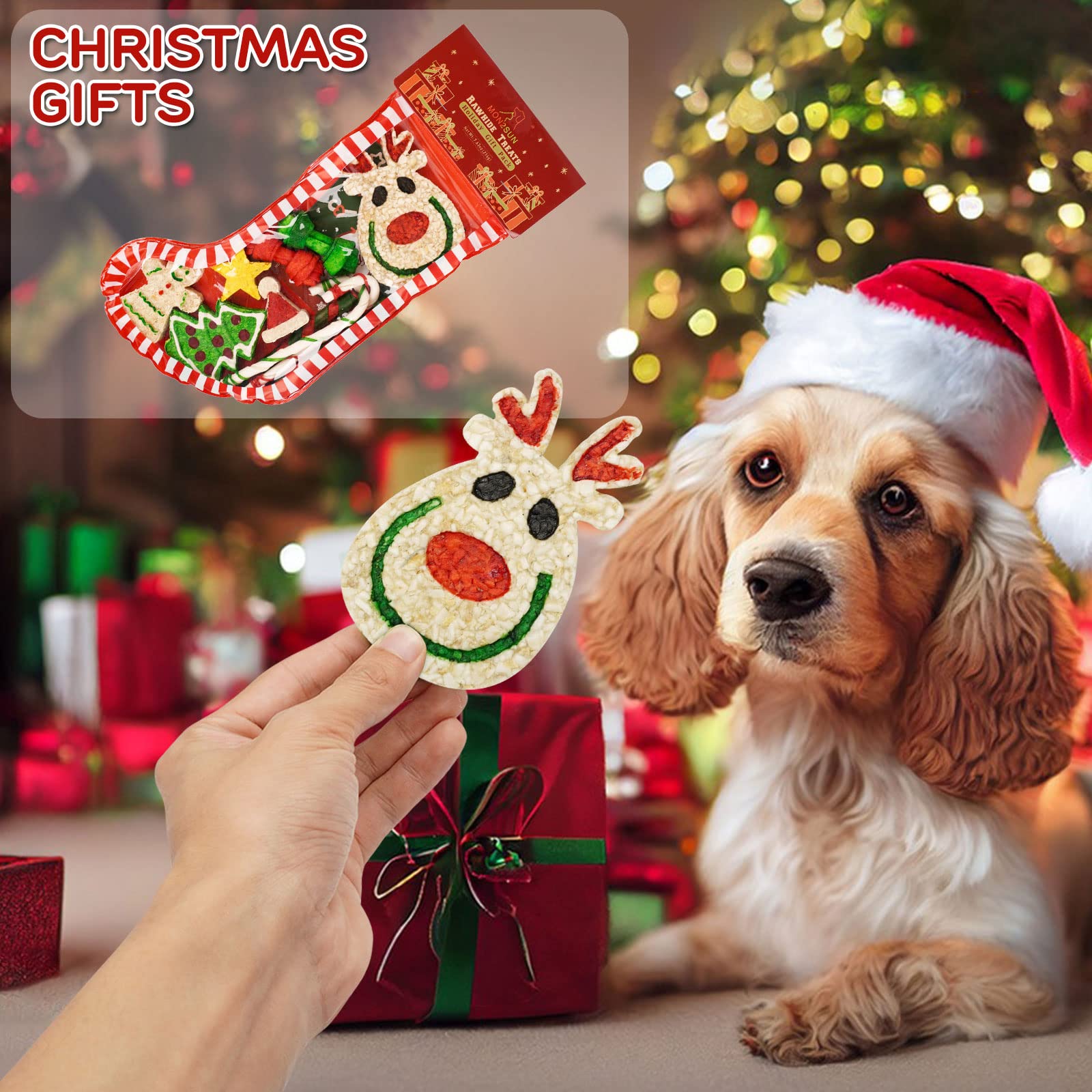 MON2SUN Christmas tree 1pc - festive chew suitable for small dogs.