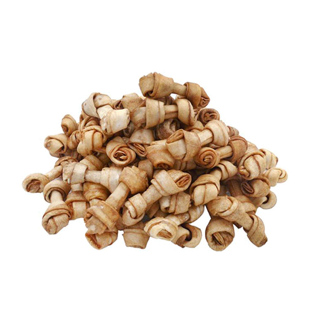MON2SUN dog rawhide knot bones 2.5-inch chew for small dogs may satisfy chewing instinct