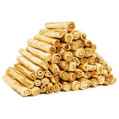 MON2SUN dog rawhide rolls 6.5-inch packaging for long-lasting chews for small dogs.