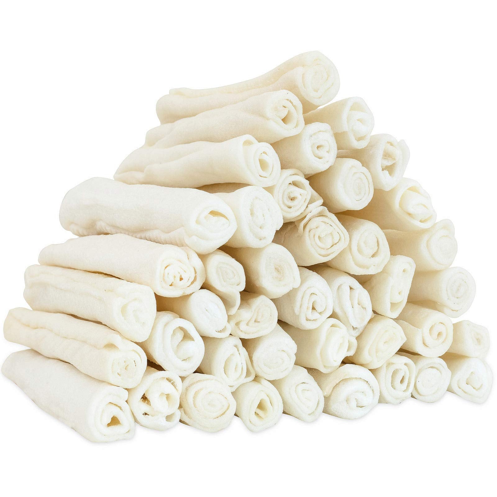 MON2SUN dog rawhide rolls twist sticks 6.5 inch for small dogs—long-lasting chew