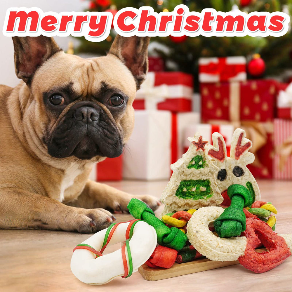 MON2SUN munchy heart candy cane—1pc festive chew for dogs