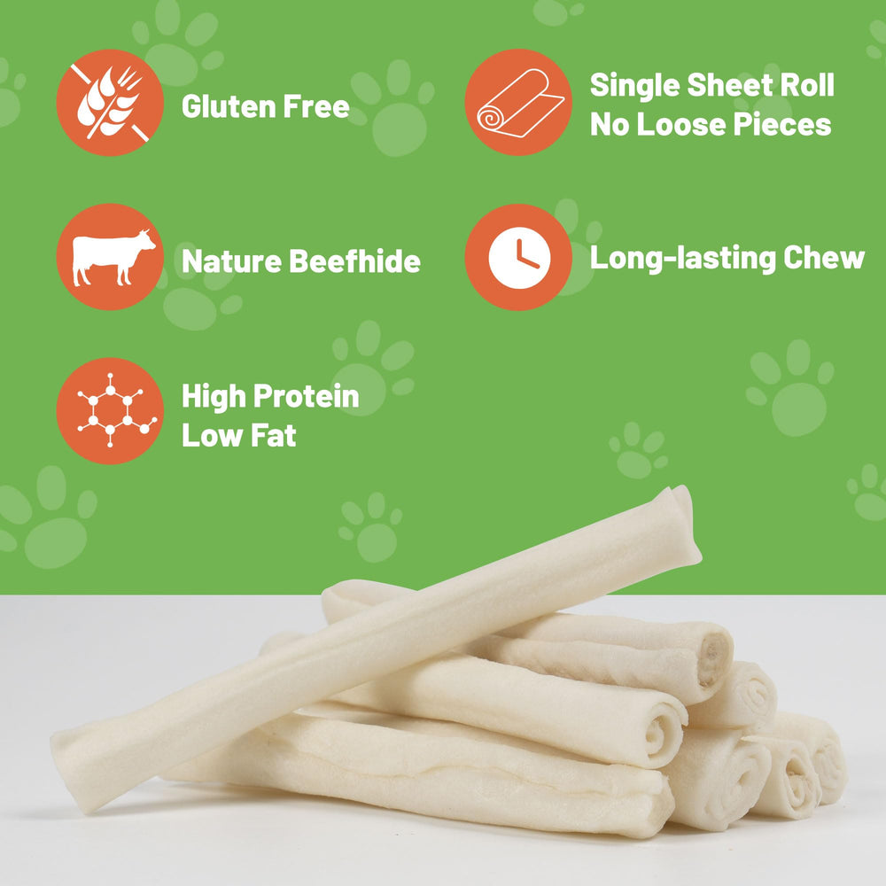 MON2SUN natural flavor rawhide close-up—palatable dog chew
