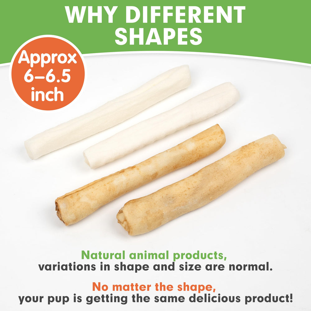 MON2SUN quality-control label on rawhide rolls—reassuring safety