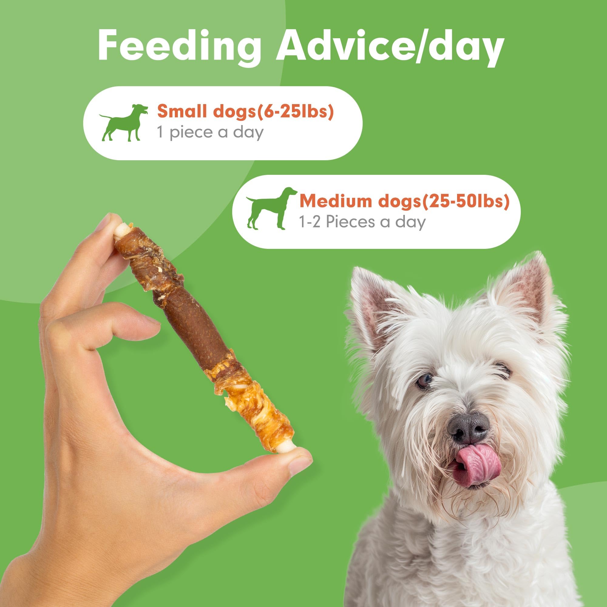 MON2SUN rawhide-wrap dog chew closeup demonstrates chew-friendly design