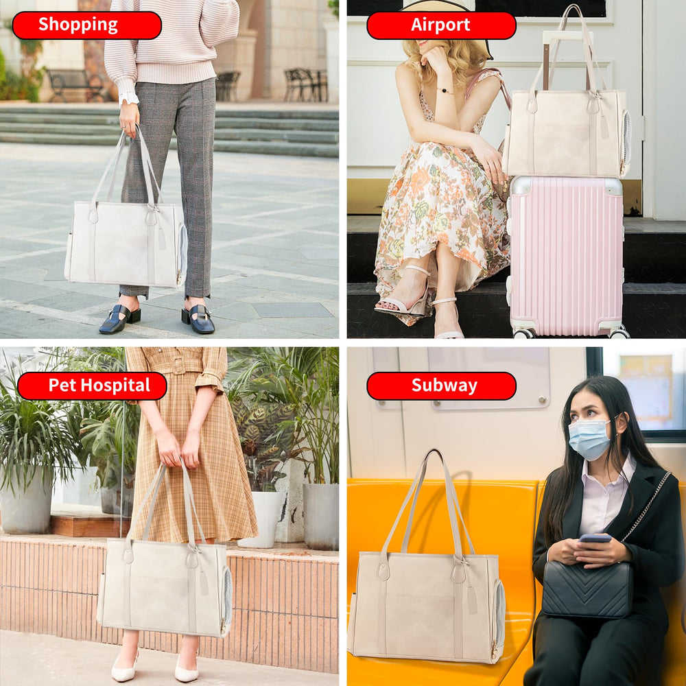 Monanller airline-approved carrier with breathable mesh for travel comfort