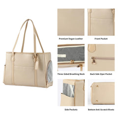 Monanller airline-approved carrier with breathable mesh for comfort during air travel.