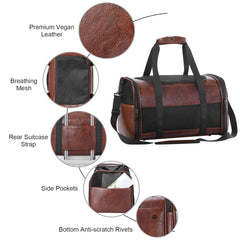 Monanller breathable mesh panels all-sides provide ventilation and pet visibility during travel