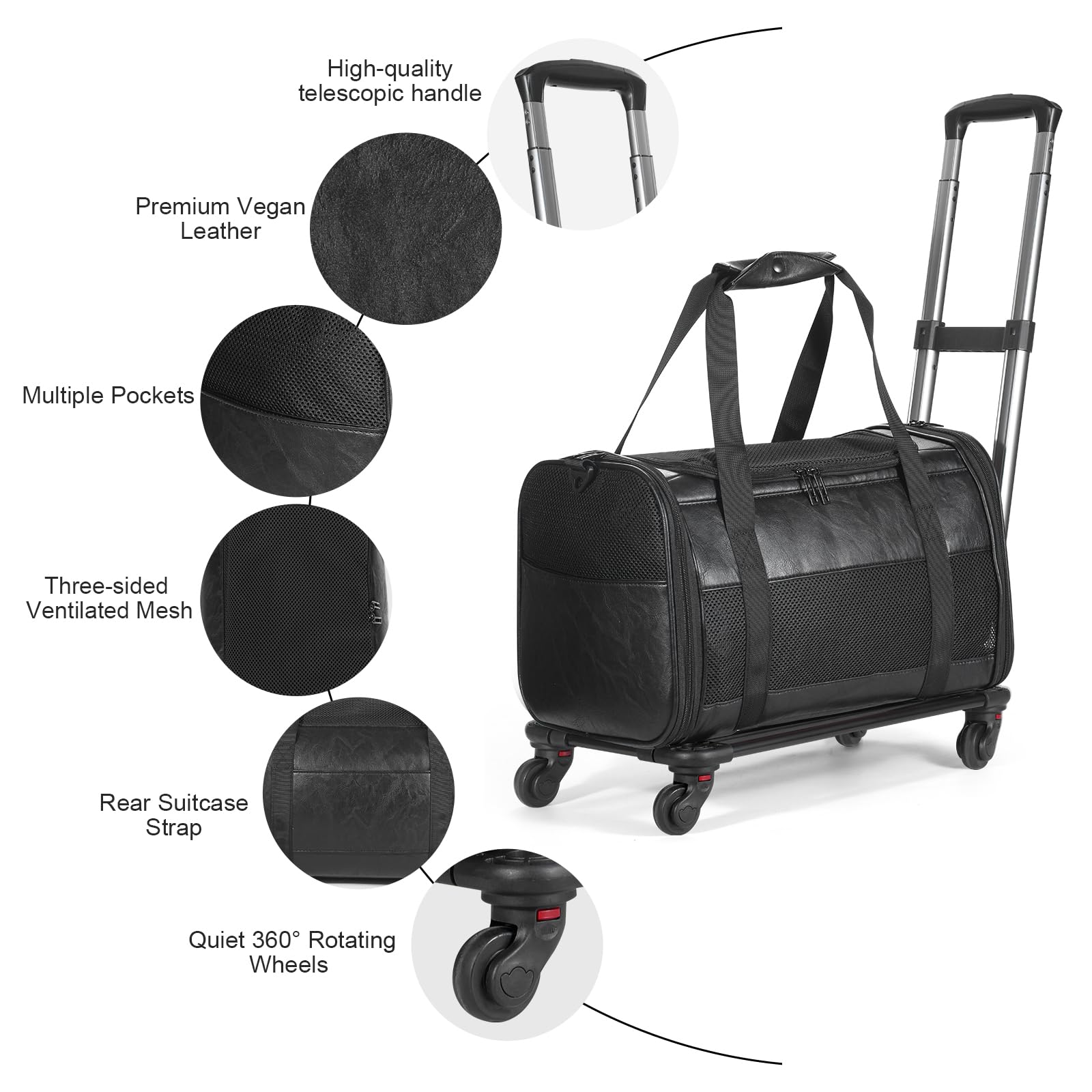 Monanller breathable mesh pet carrier ensures airflow and calm travel