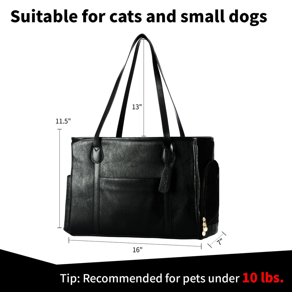 Monanller dog purse carrier side view shows easy access and everyday comfort.