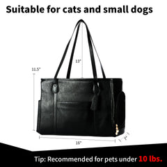 Monanller dog purse carrier side view shows easy access and everyday comfort.