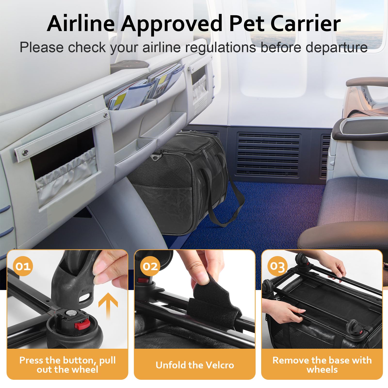 Monanller multi-pocket travel carrier keeps treats and essentials organized