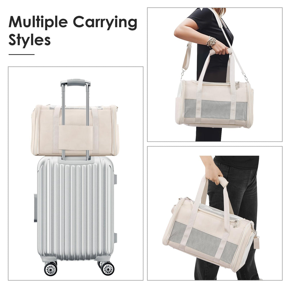 Monanller padded handles and adjustable strap for comfortable carrying
