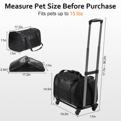 Monanller under-seat airline carrier fits under plane seats for hassle-free travel