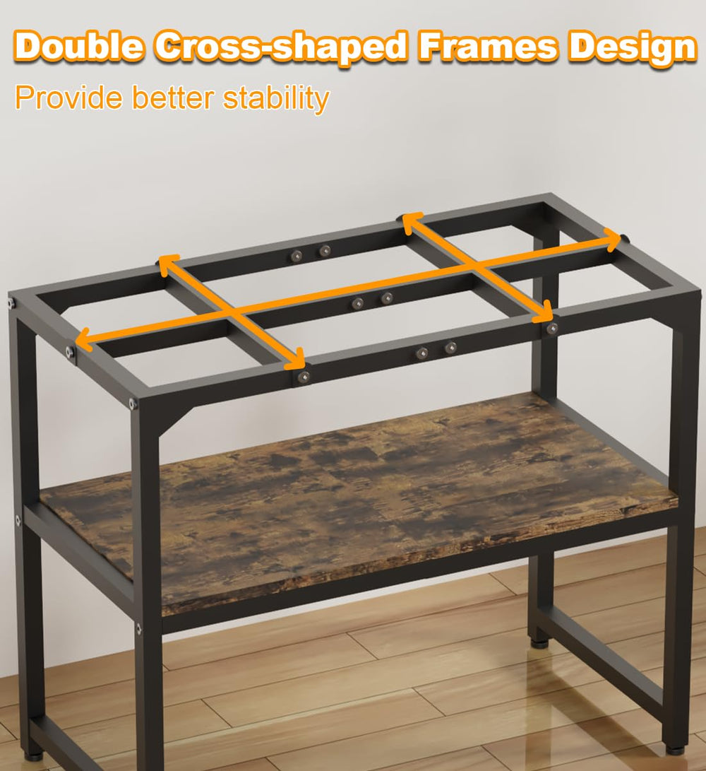 Mondazie 2-in-1 design with top tank and middle storage shelf.