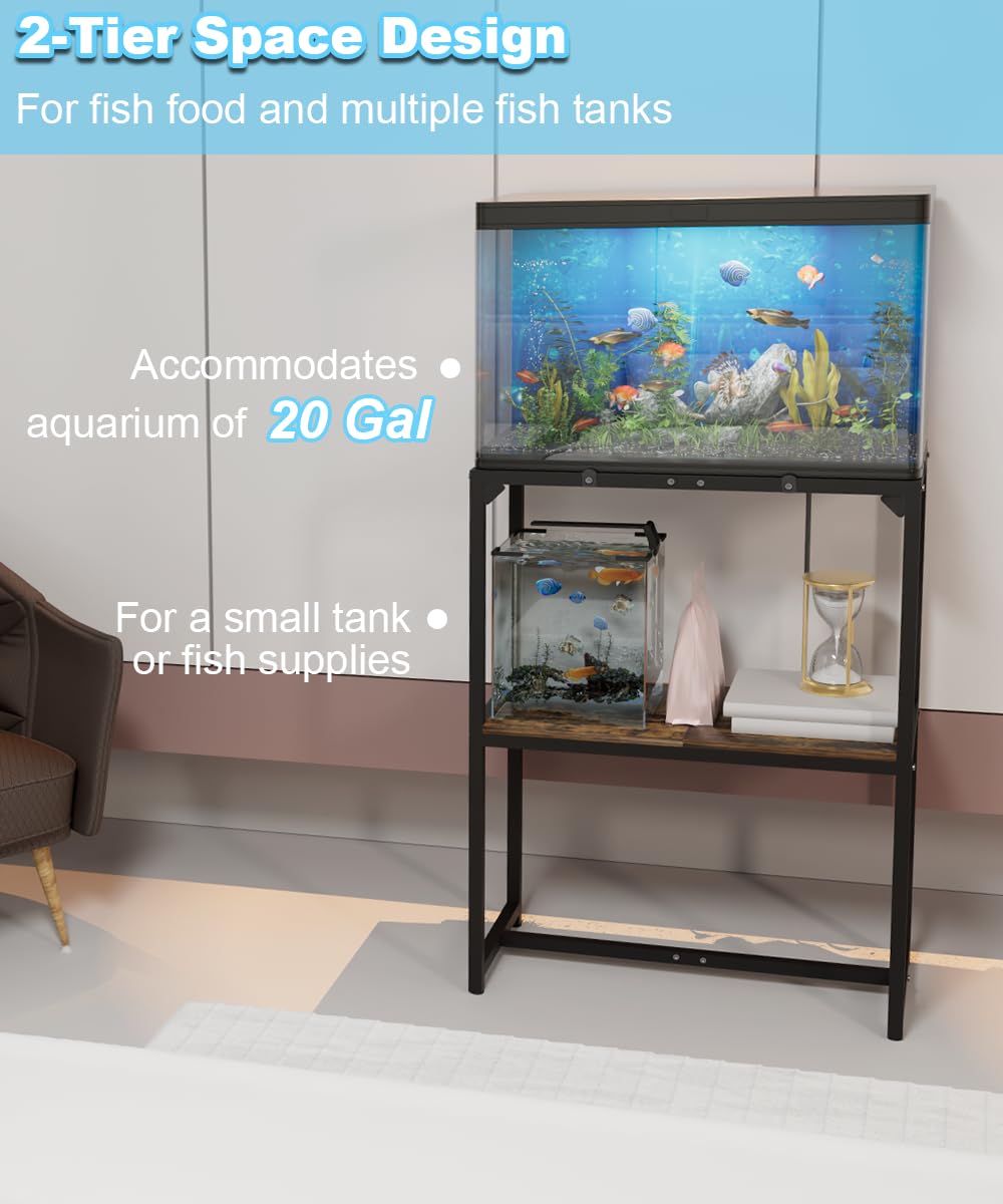 Mondazie two-tier storage shelf supports tanks, tools, and supplies in one organized unit.