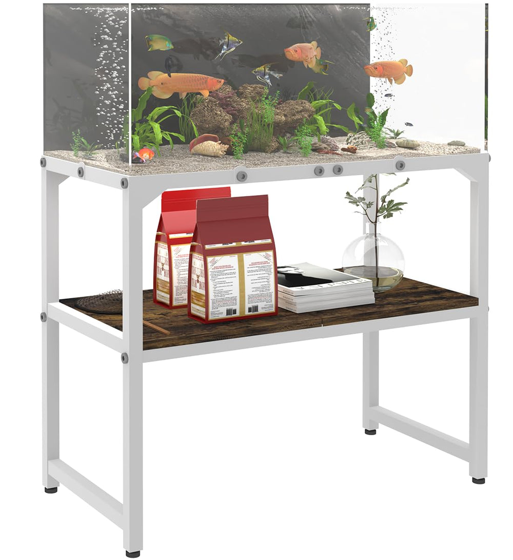 Mondazie 20Gal high rimless stand front view shows sturdy frame for reliable aquarium setup