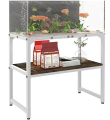 Mondazie 20Gal high rimless stand front view shows sturdy frame for reliable aquarium setup