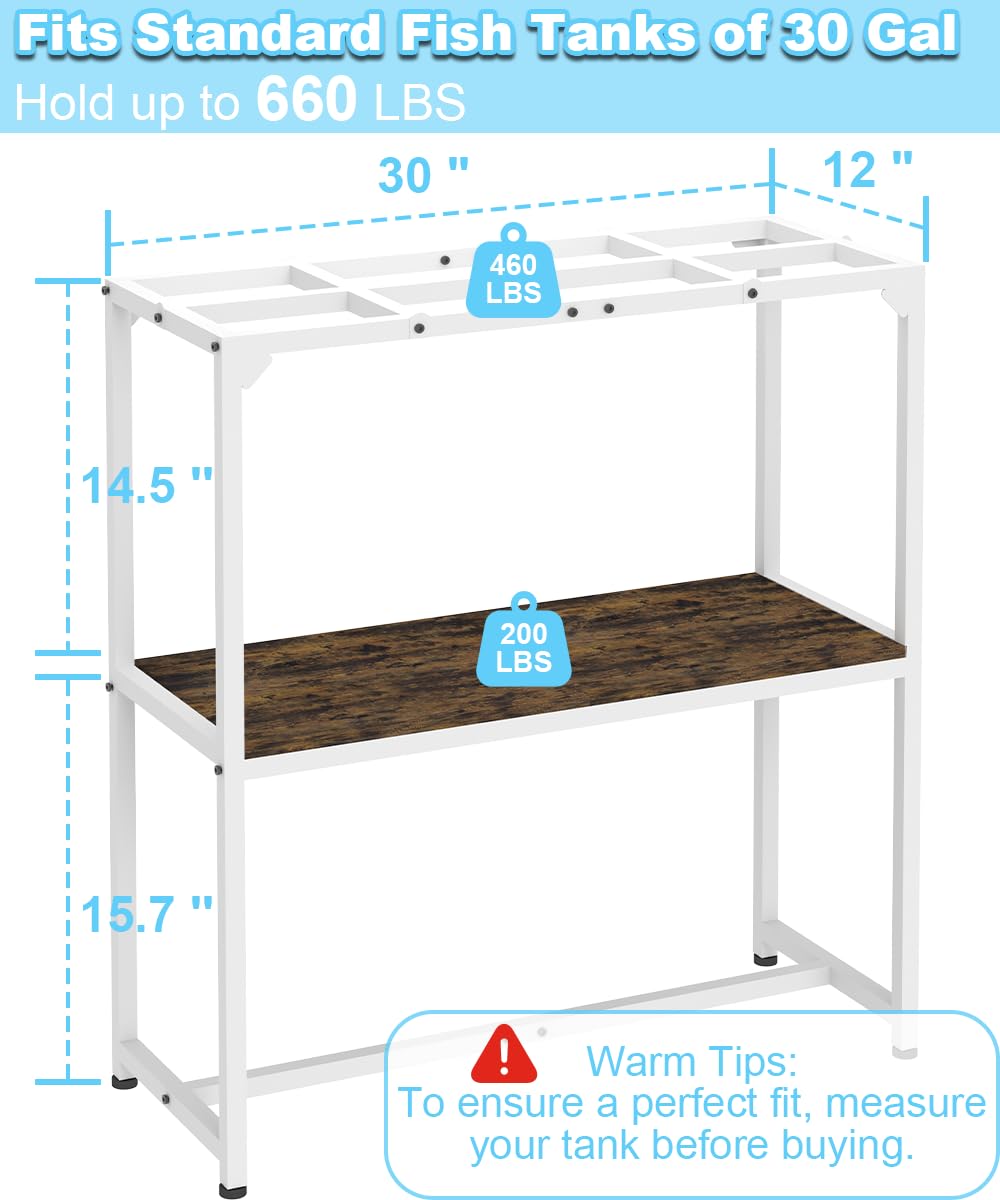 Mondazie fish tank stand side view showing reinforced corners for strength and durability