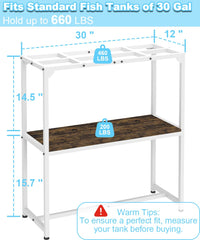 Mondazie fish tank stand side view showing reinforced corners for strength and durability