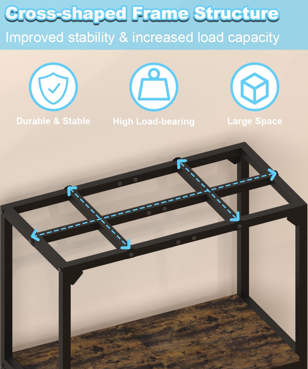 Mondazie breeder turtle terrarium stand mid-view emphasizes sturdy metal construction for reptiles.