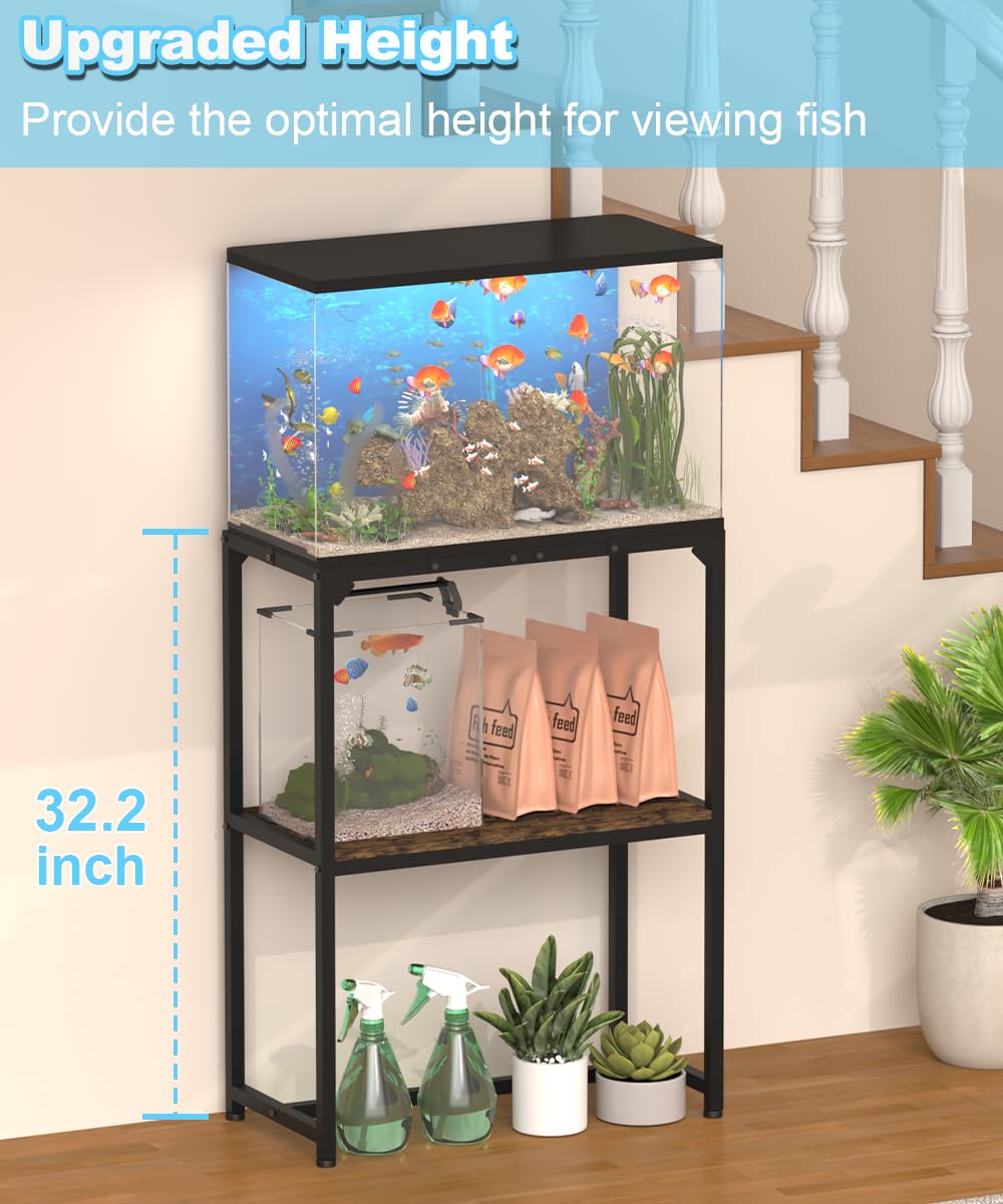 Mondazie upgraded-height aquarium stand table demonstrates elevated viewing height for easier observation.