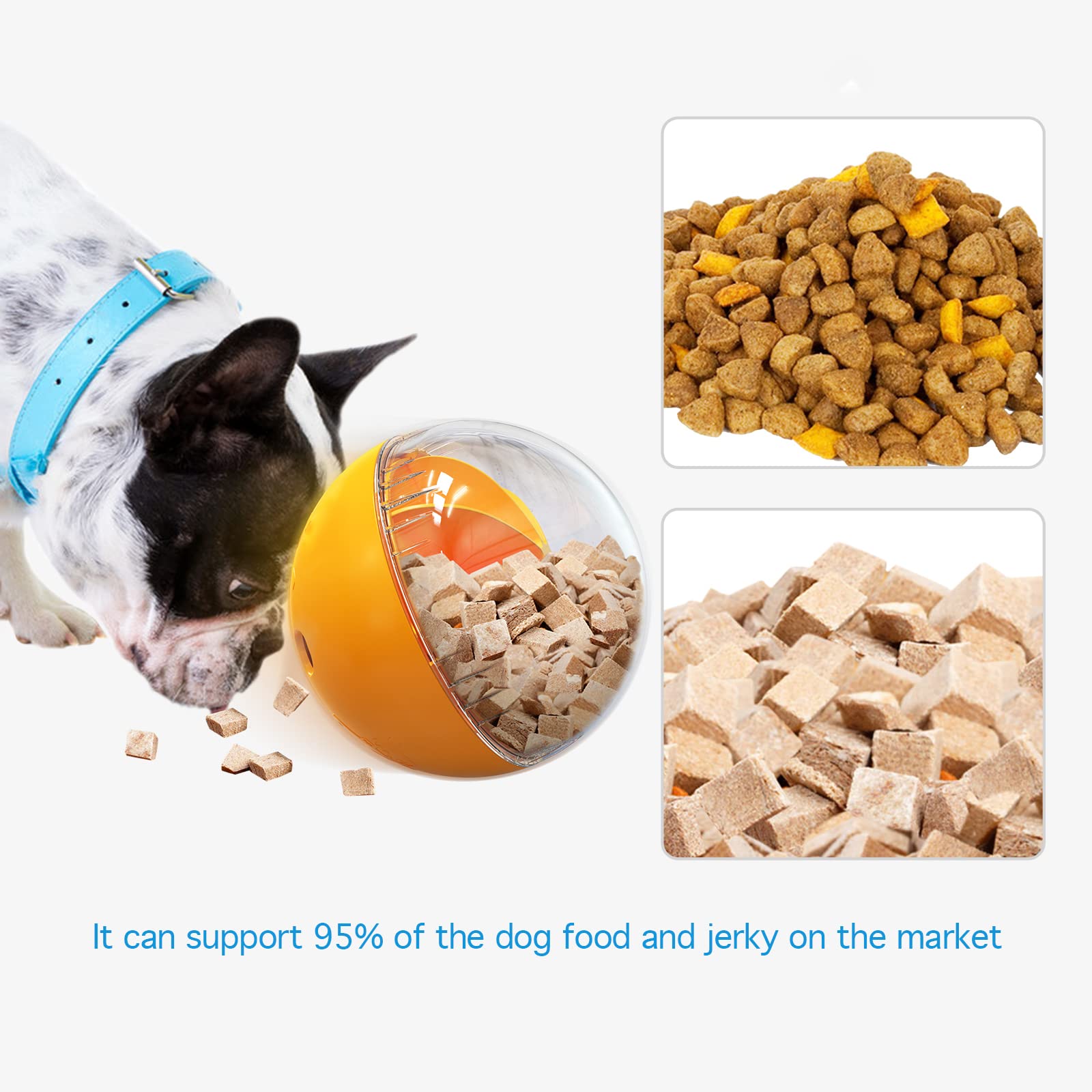 Monotre dog treat ball BPA-free ABS material ensures safe durable use.