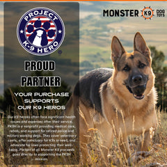 Monster K9 Indestructible Ball close-up rubber texture highlights solid-core resilience