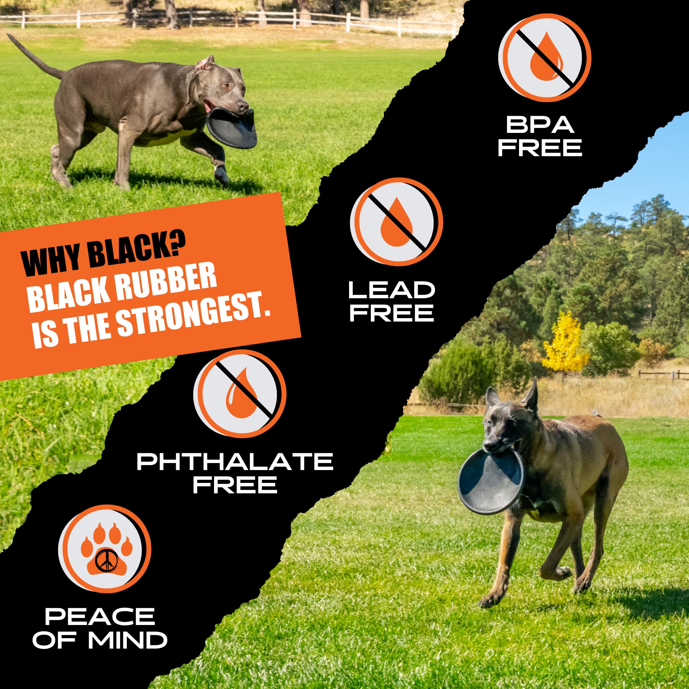 Monster K9 Indestructible Flying Disc medium-large size for medium and large dogs