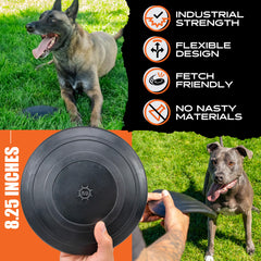 Monster K9 Indestructible Flying Disc tear-resistant rubber for aggressive chewers