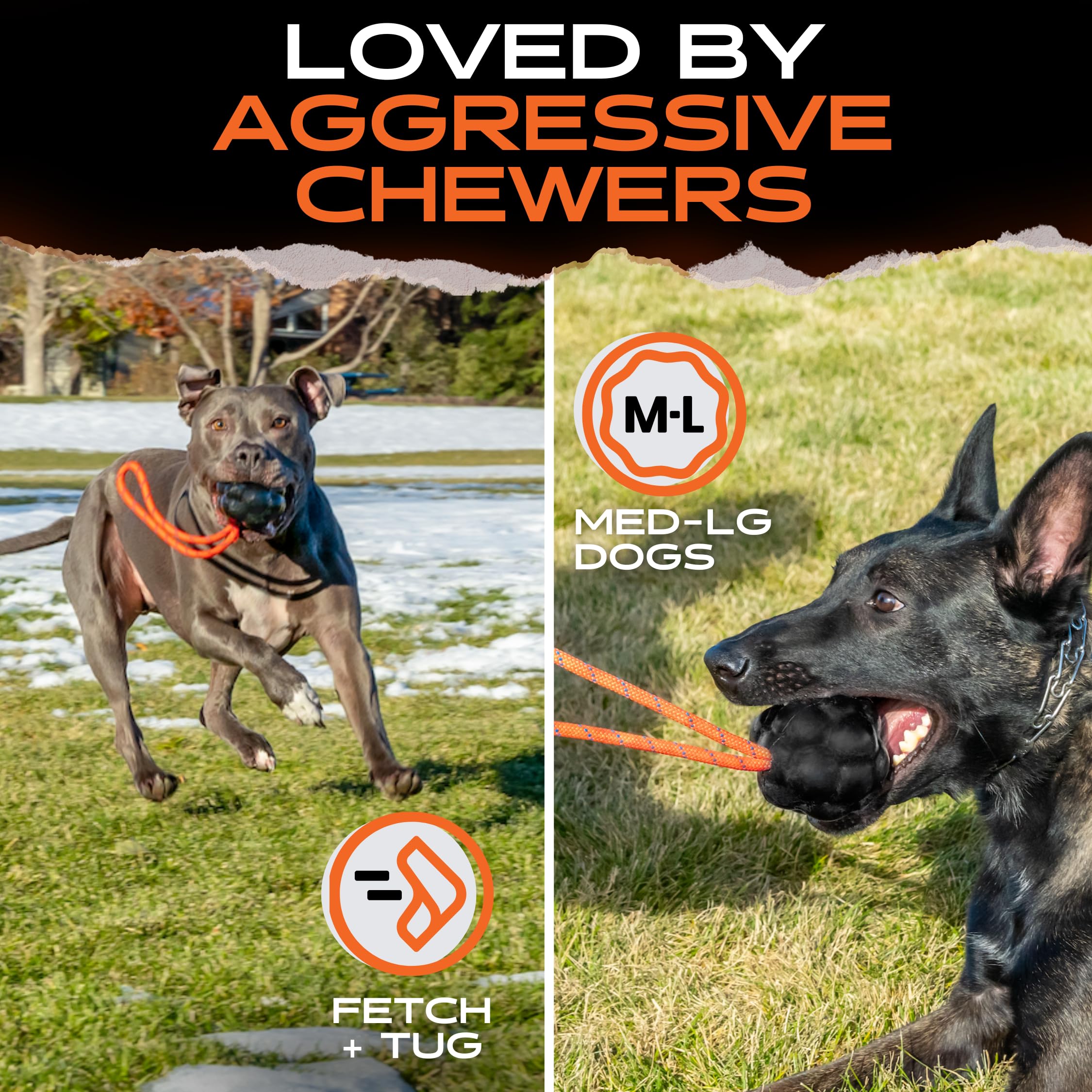 Monster K9 XL Dog Ball dishwasher-safe surface for easy cleaning.