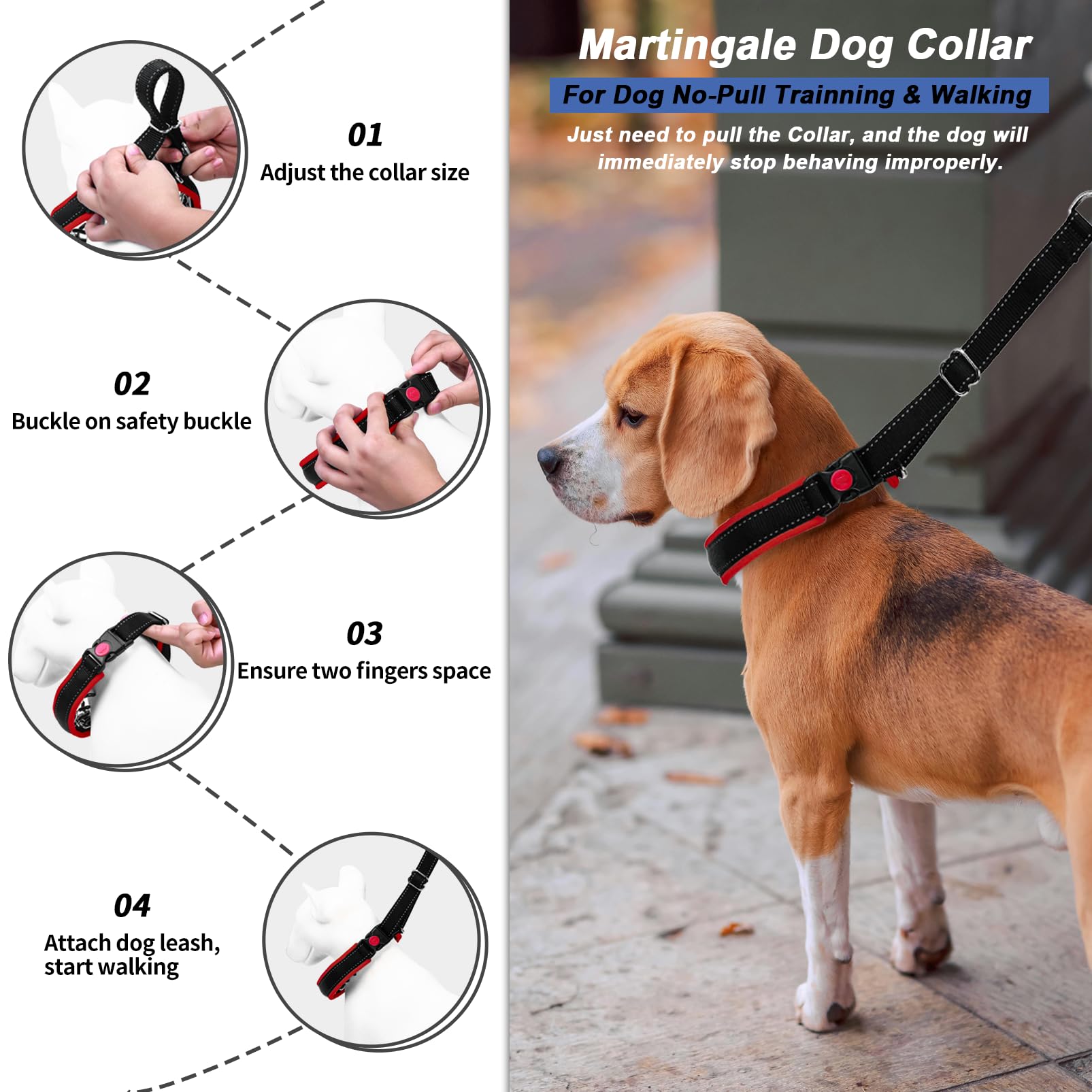 Monstoyo M Red reflective-strips visible for safer night walks