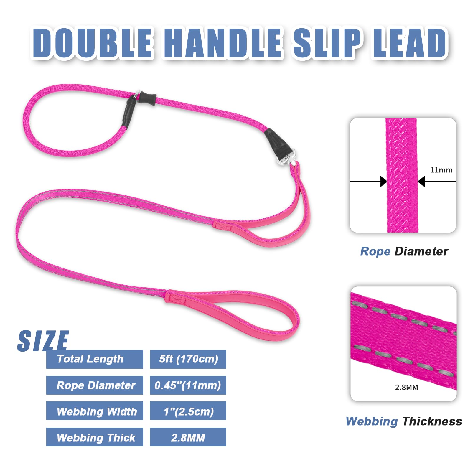 Monstoyo Slip Lead de nylon resistente para uso diario