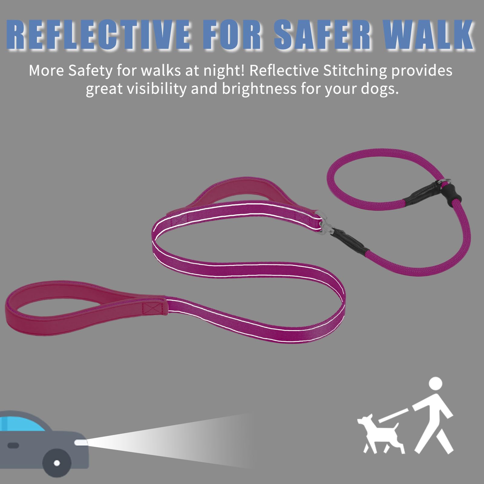 Monstoyo Slip Lead ideal para áreas concurridas y entrenamiento seguro