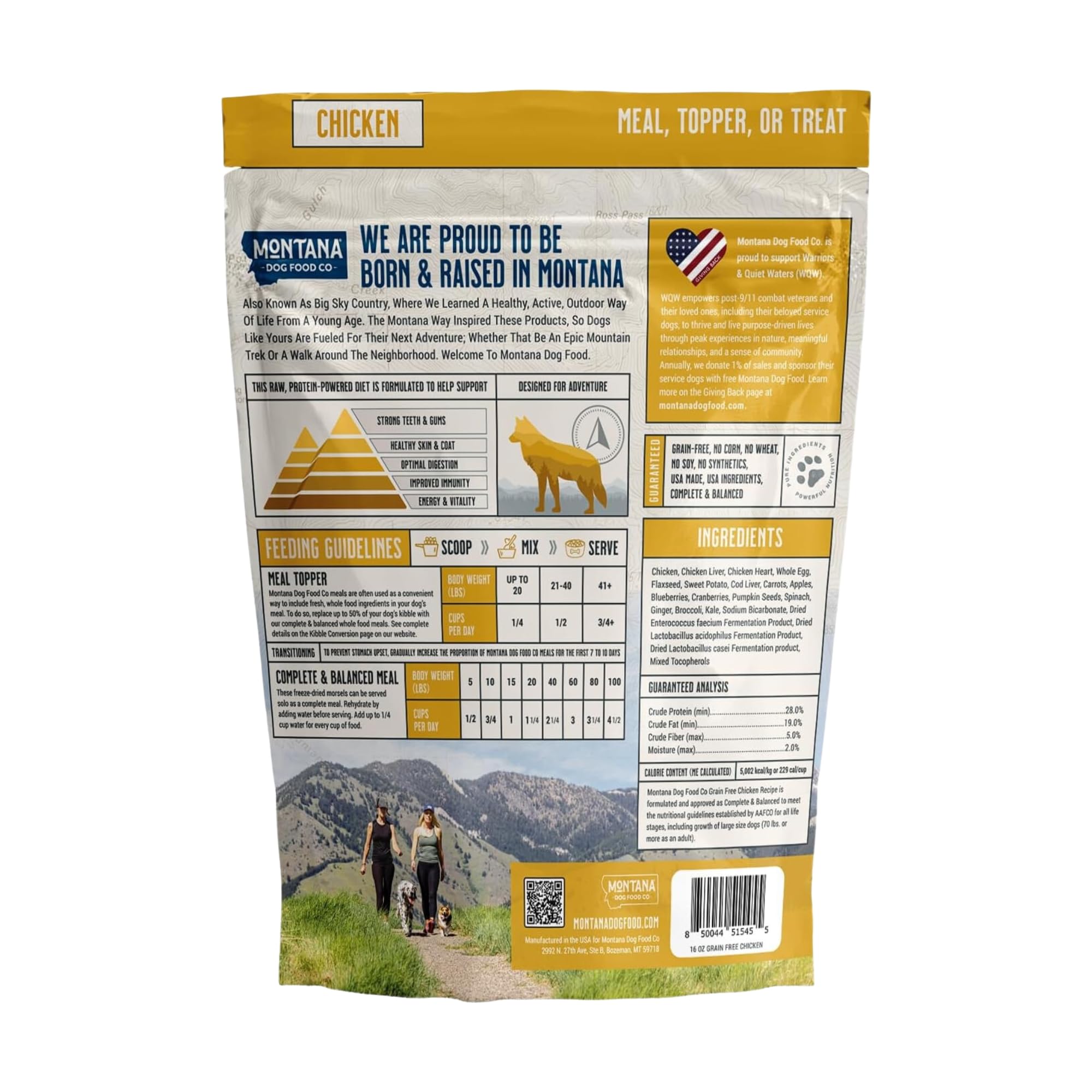 Montana Dog Food Co topper serving dish demonstrates a flavorful protein boost for meals.
