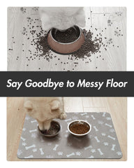 MontVoo dog food mat stain-free feeding area for messy drinkers