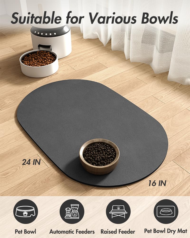 MontVoo messy-drinkers dog mat captures spills for easy cleanup